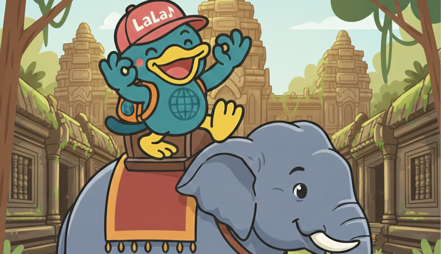 LaLaマスコットと象